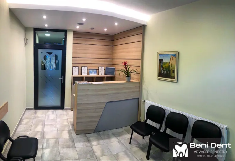 Reception desk and waiting area